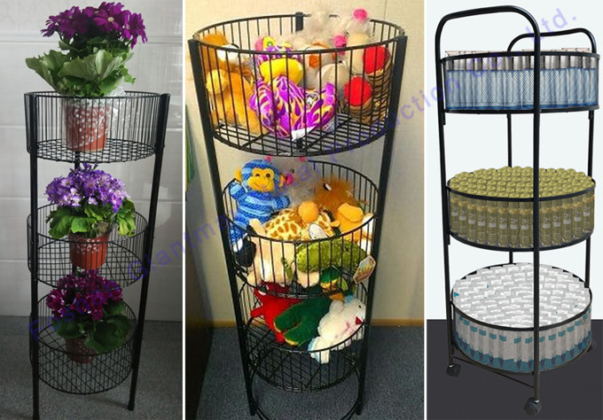 Metal Shelf Retail Display Rack Store Toy Stand With Bins