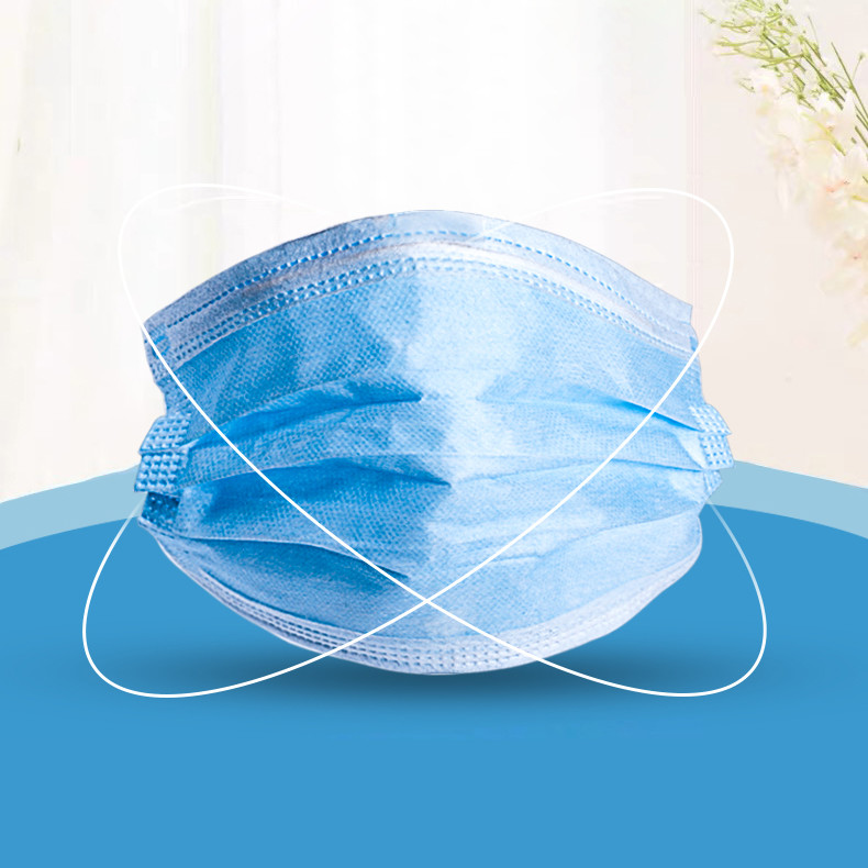 Soft Non Woven Face Mask , Disposable Non Woven 3 Ply Face Mask With Earloop
