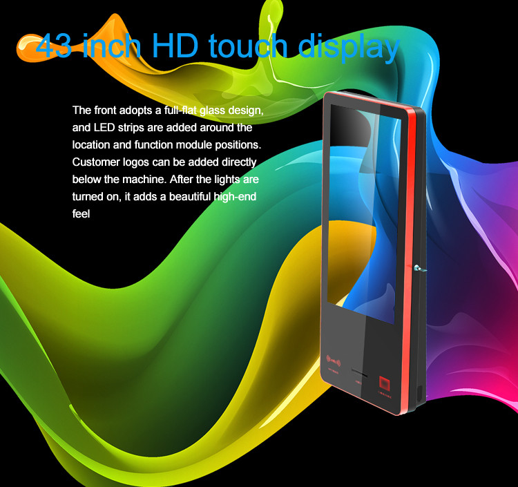 21.5 24 32 43 Inch Self Service Cinema Ticket Vending Machine With Barcode Scanner