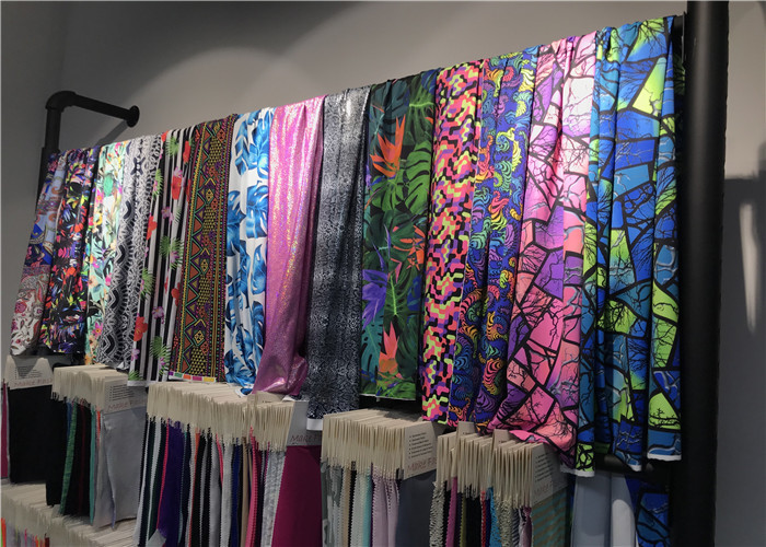 Screen Printing Tricot Recycled Polyester Fabric 72% Recycled Repreve Poly With 28% Spandex