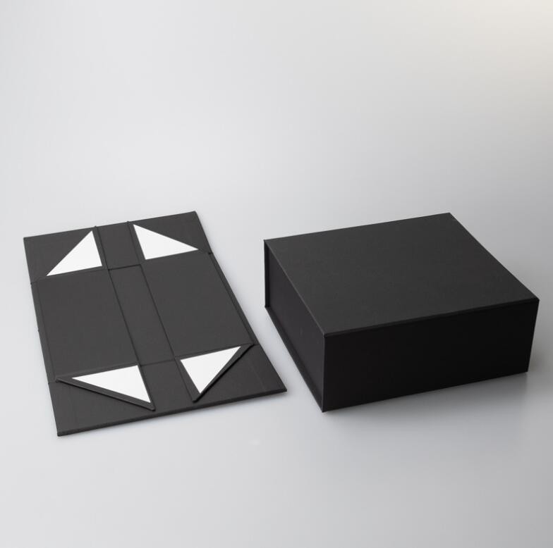 Black Holiday Gift Box With Lid Recycled Cardboard Porcelain Wine Gift Box Bow Ribbon