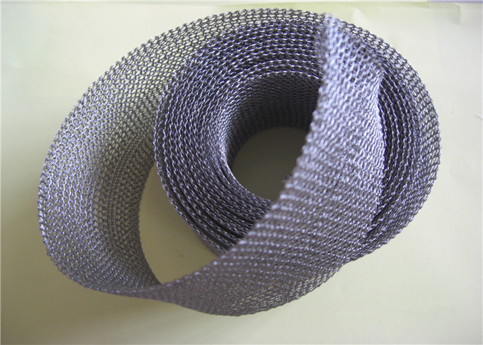 OEM Single Wire Knitted Mesh Fabric Stainless Steel 0.23mm 25mm Width For Filtration