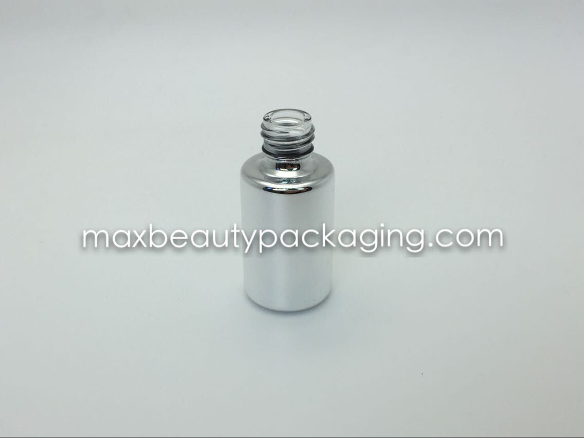thick strong tough powder coating gel bottle uv metallic silver coating color environment friendly nail polish packaging