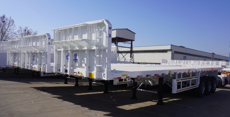 Flatbed Semi Trailer for Sale with Front Wall | Flatbed Semi Trailer Manufacturers | CIMC Trailers for Sale