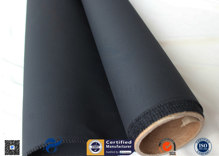 Heat Resisting Silicone Coated Fiberglass Fabric 18oz Black Acrylic Coating Fabric