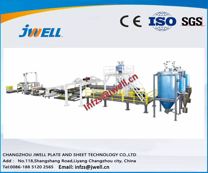 Jwell PMMA sheet extrusion line / PMMA Acrylic sheet extrusion line