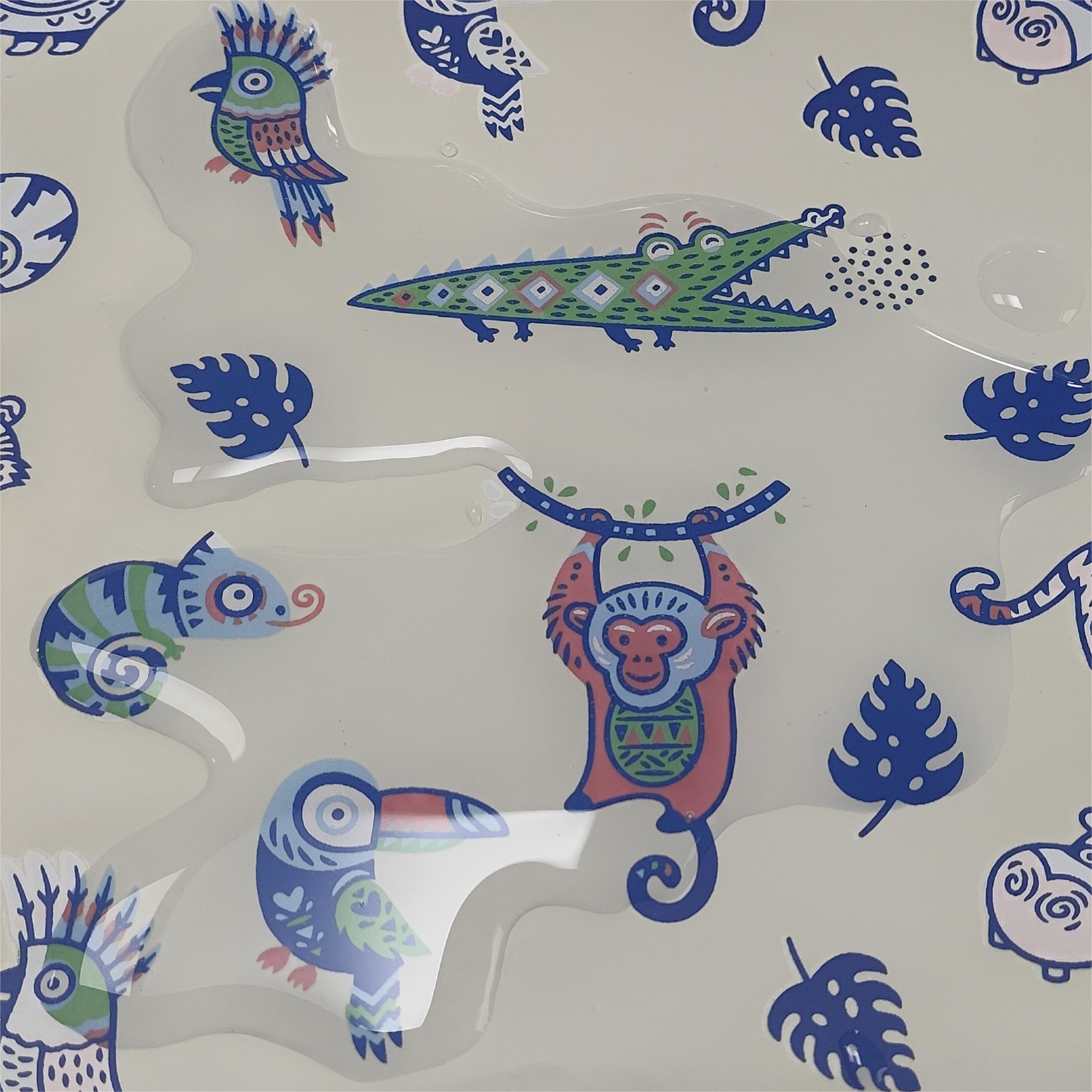 92% Polyester 8% Spandex 165gsm Printed Elastic Waterproof Fabric Water Changed Color