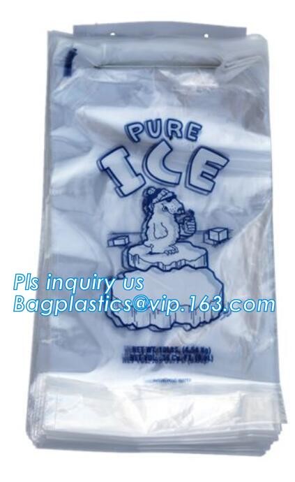 WICKETEDplastic ice cube bags, Ice Cube Freezer Bags, Disposable Ice Cube Bag, poly ice bag clear flat ice packaging bag