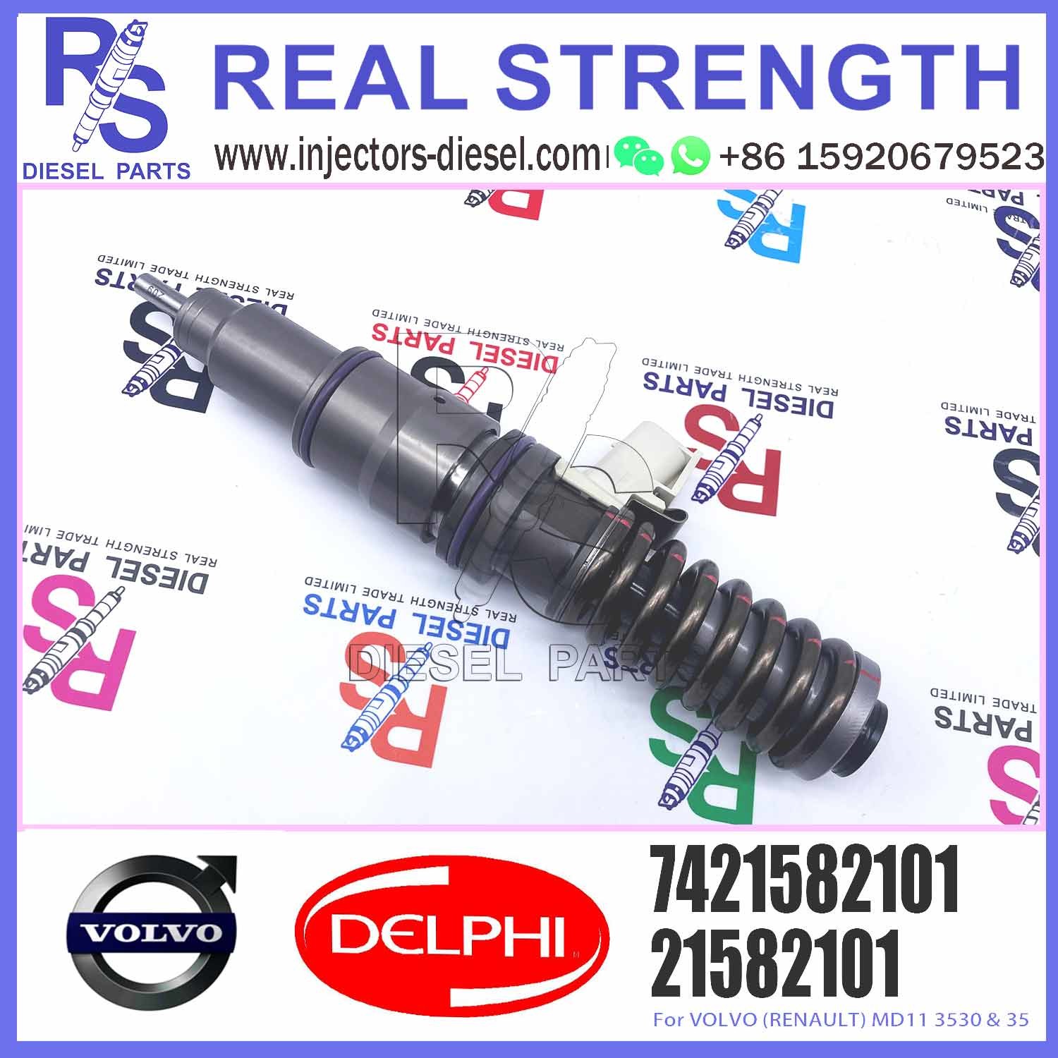 Diesel Fuel Injector 21582101 7421644602 7485000674 7485003951 7421582101 E3.18 for V-O-L-V RENAULT 11LTR EURO3 HI