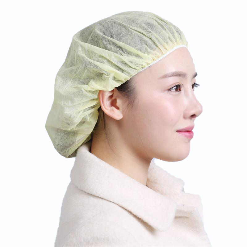 35g Yellow Operating Room Hair Covers Premium Disposable Bouffant Scrub Hats