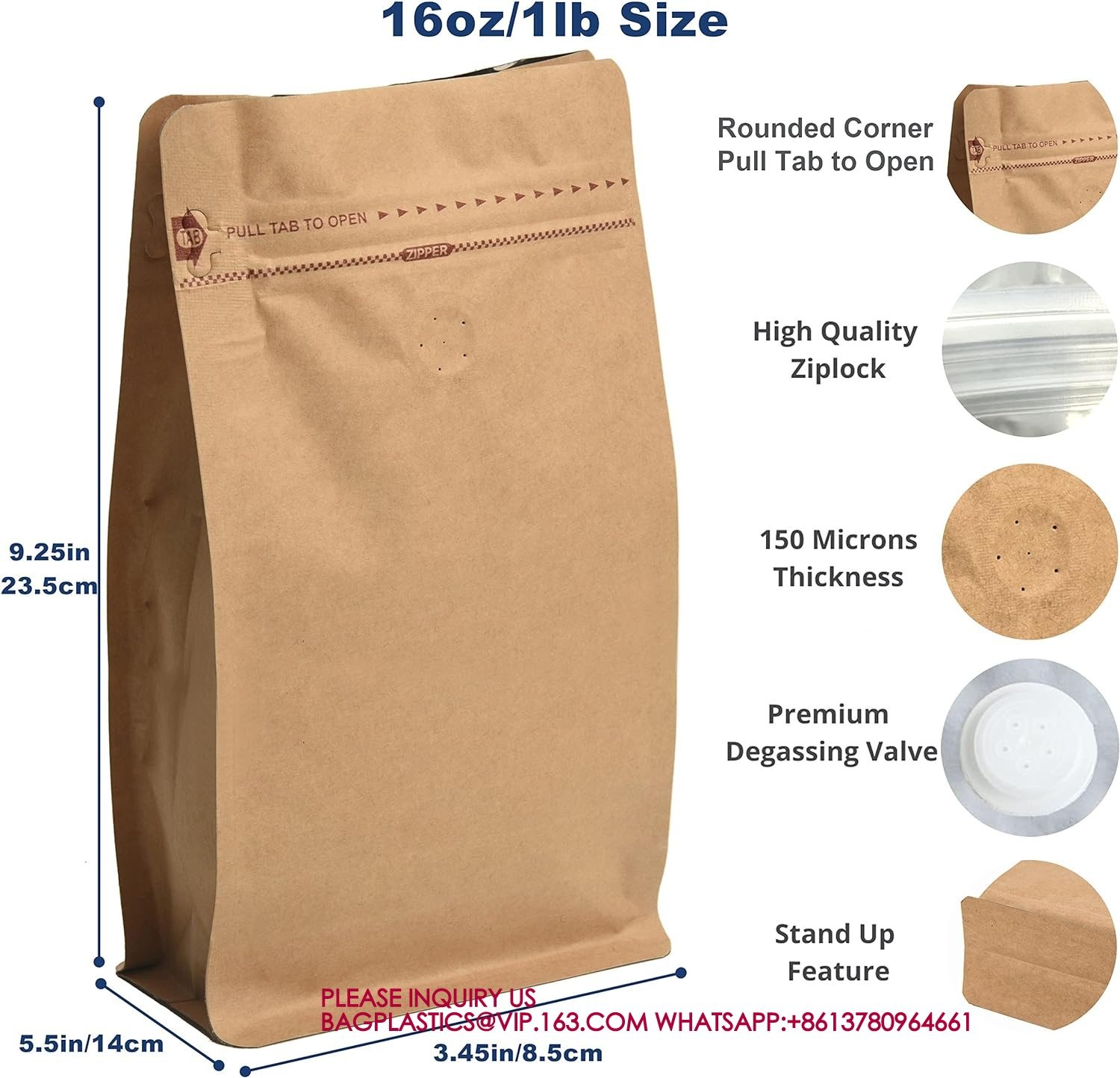 Degassing Pouch Bags With Valve, Food Storage Bags With Rsealable Zipper & Easy Open Tape