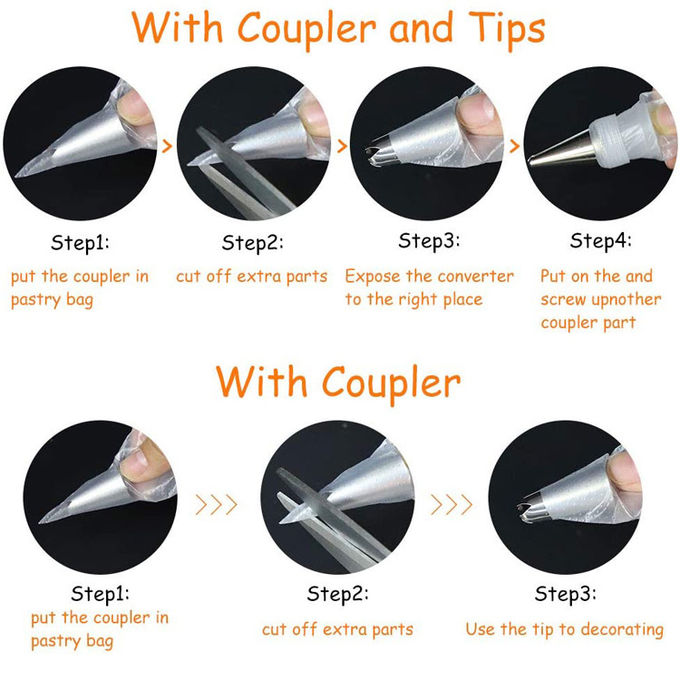 Cake Decorating Tools 12 inch Small Disposable Piping Bags For Cake Frosting