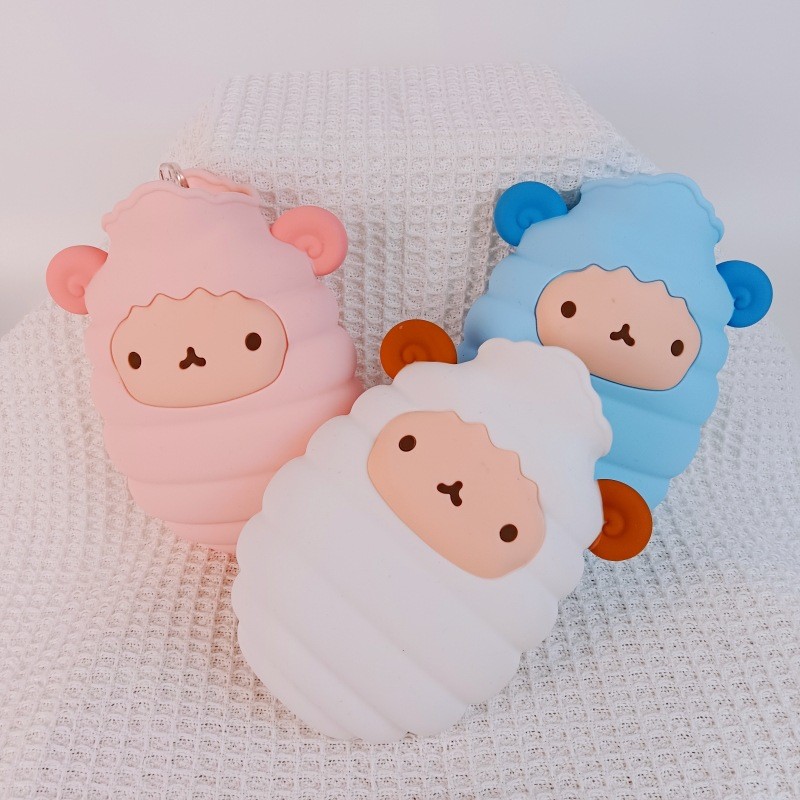 Cartoon Hot Water Bag Bottle With Screw Cap Shoulder Hand Feet Warmer Hot Compress And Cold Therapy For Women Kids Gifts