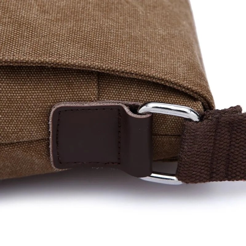 Custom Business Men's Crossbody Shoulder Washable Canvas Messenger Bag For Men