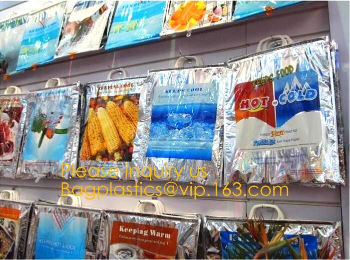 custom bulk waterproof large soft folding food delivery picnic lunch tote grocery cooler bag aluminum foil thermal bags