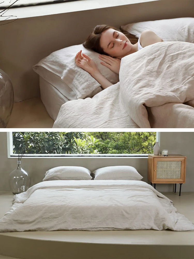 Indulge in our 100% French Linen Bedding Set Duvet Cover Set for a Luxurious Sleep
