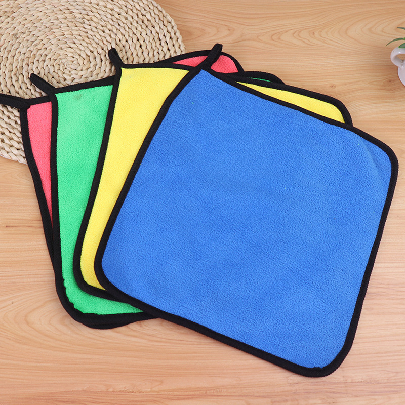 Car Wash Towel Coral Velvet Cleaning Absorbent Rag Microfiber Car Towel Custom 30*30cm