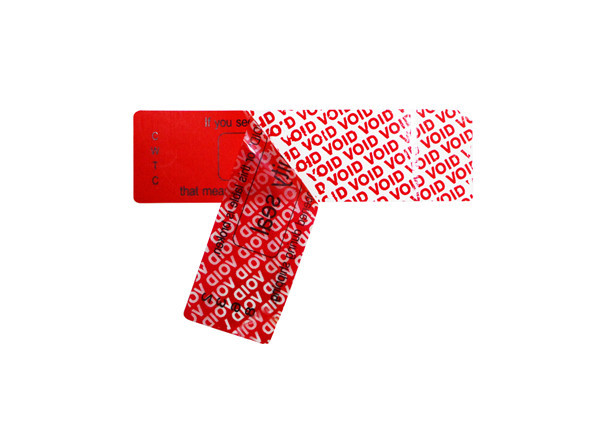 Self Adhesive Tamper Proof Void Open Security Warranty Seal Packing Label