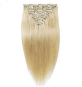Buy cheap Blonde Virgin Clip In Hair Extensions , Hair Extensions 100 Human Hair Clip In product