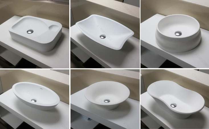Round Circle Deep Ceramic Wash Basin Ceramic Art Basin Above Counter