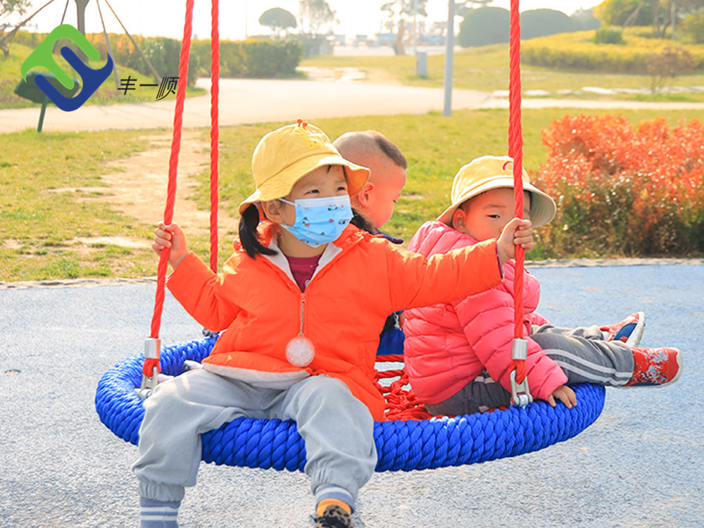 100cm Nest Outdoor Spider Web Swing Round Swing Customized For Playground