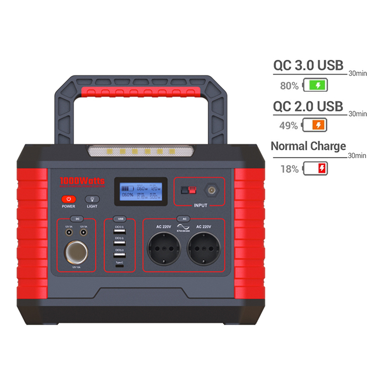 Rechargeable 1000w 500W Portable Power Station 500 Watt Power Bank Powerful