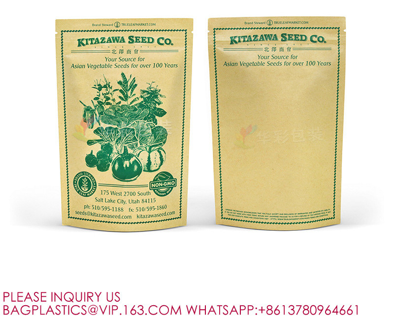 Custom Printed Logo Biodegradable Edible Packaging Smell Proof Resealable Stand Up Bags
