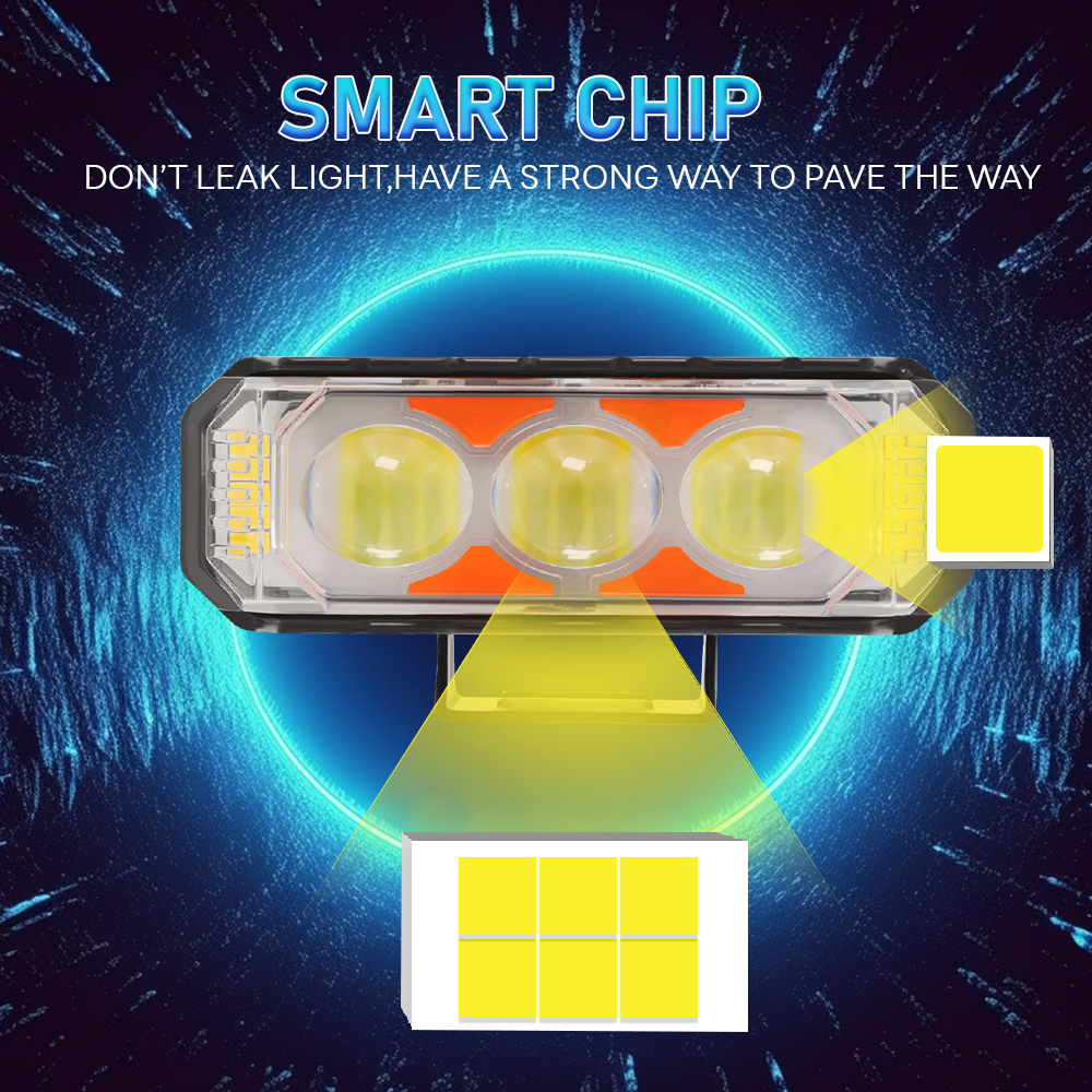 Rectangle Style Yellow Blue Red White High Brightness Motoecycle Spotlight