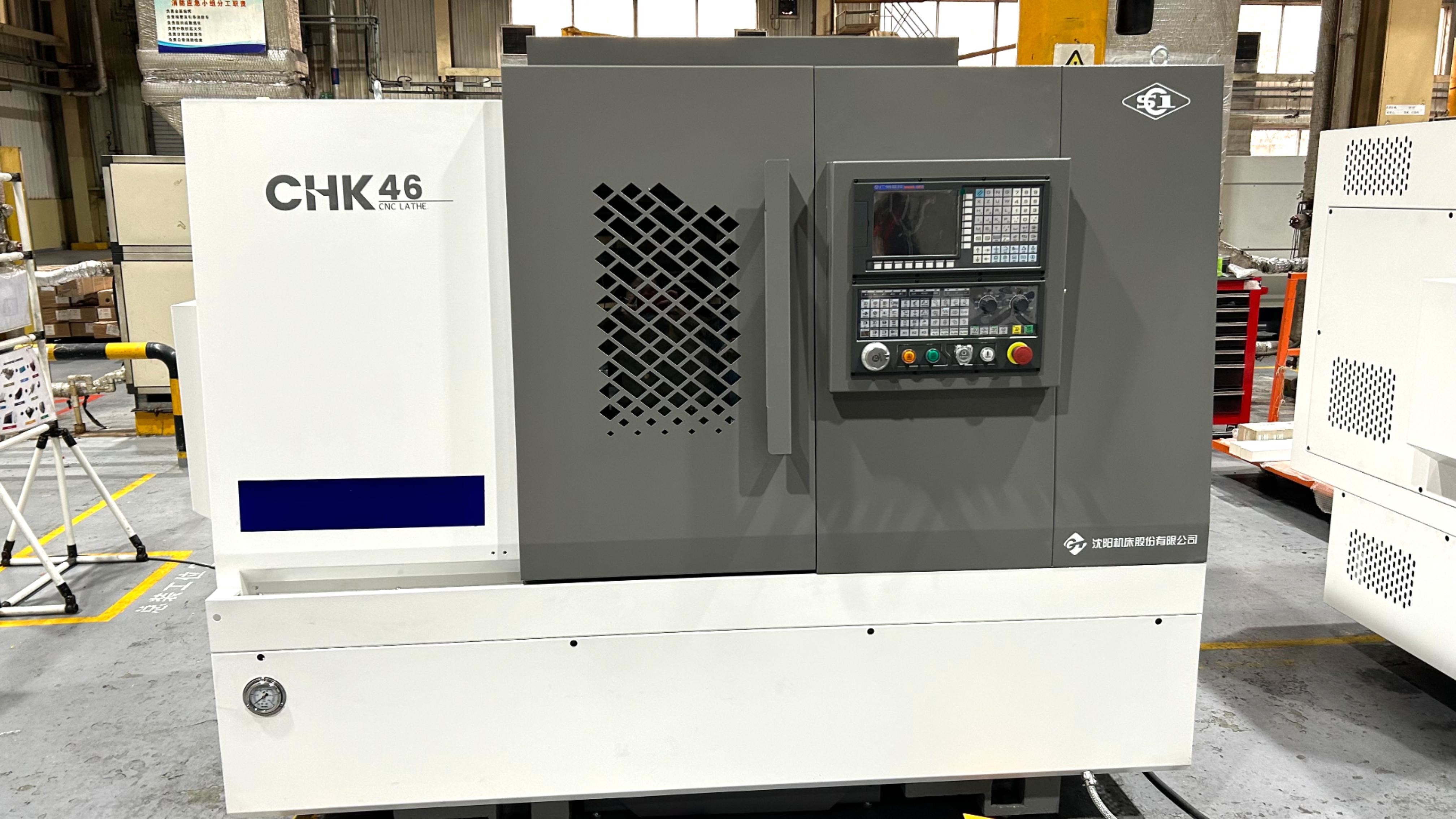 CNC Lathe CHK46 Gang Type Tool Post Precision Cutting Slant Bed CNC Turning Lathe Machine