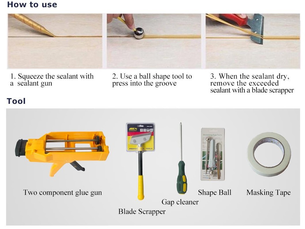 Non Toxic Epoxy Grout Sealant Caulk Mildew Resistant For Residential
