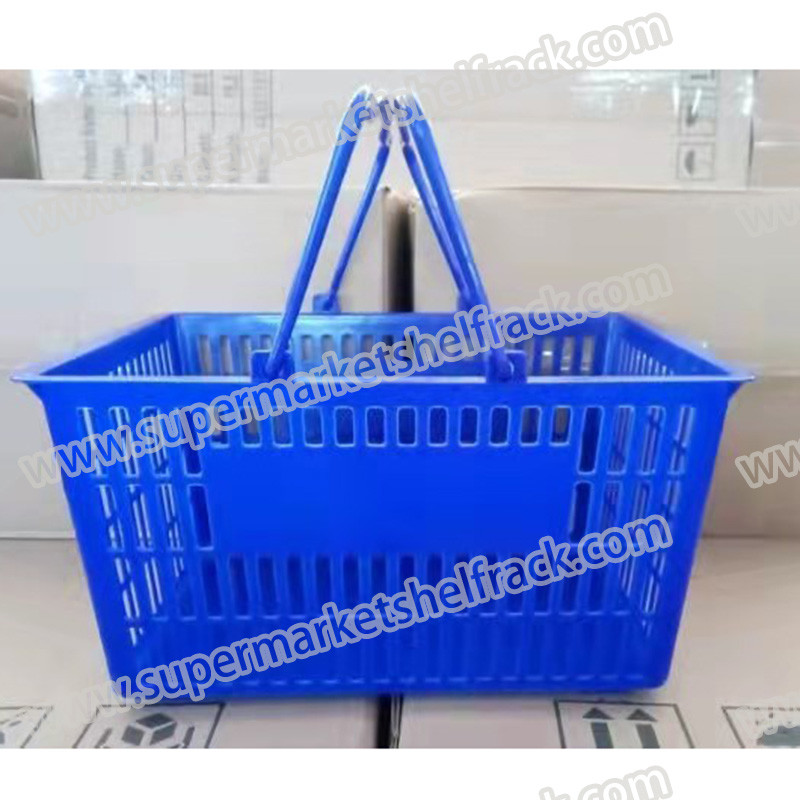 30L 0.38M Vegetable Single Handheld Shopping Baskets For Supermarket Grocery