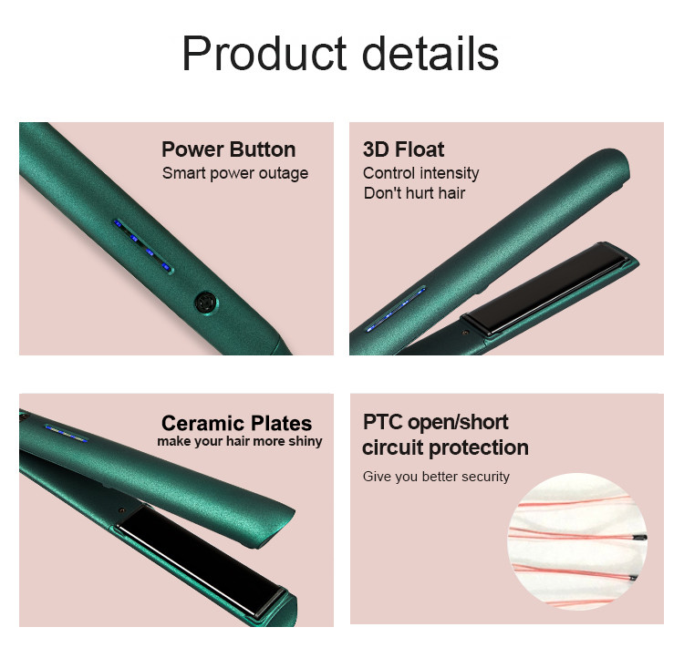 Ceramic Tourmaline Hair Straightening And Curling Machine 2 In 1 Adjustable Temp