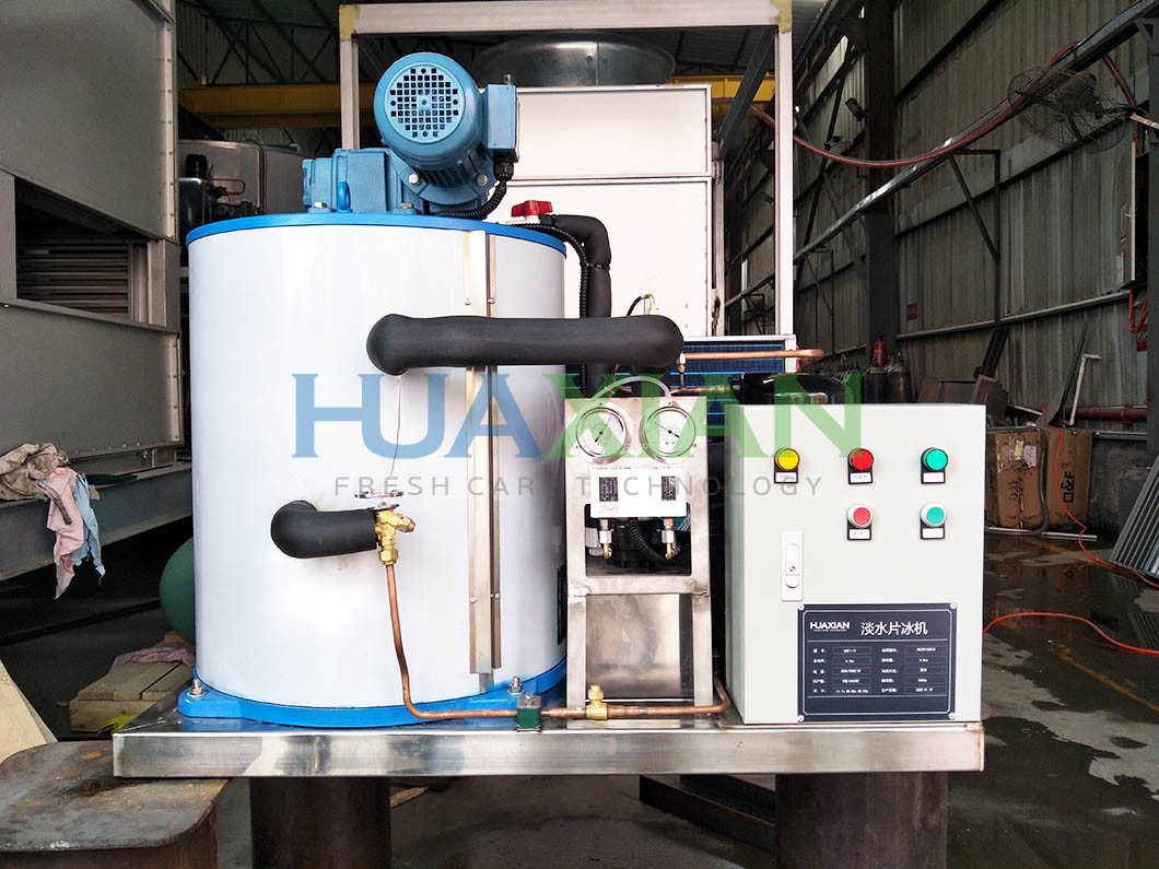 China Industrial Ice Maker Machine Price, Flake Ice Making Seafood Processing Machine