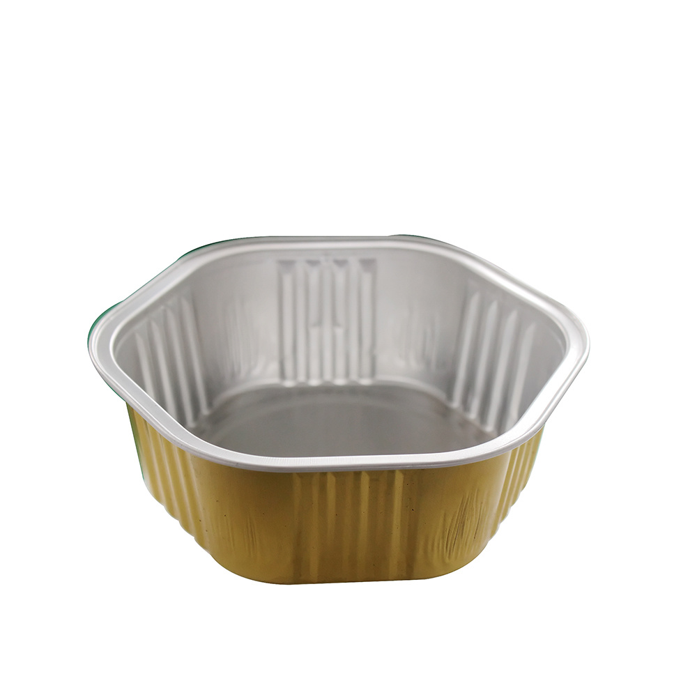 Food Colorful Rectangular Mini Aluminum Pan Foil Cupcake Pans Baking Cups With Lids