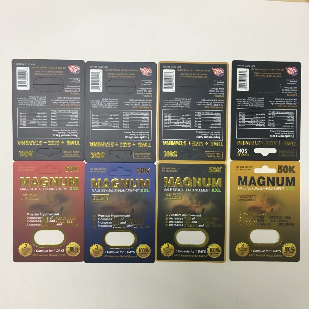 Customized Four Colors Magnum Paper Cards Papaer Boxes For Pill Capsules Packaging