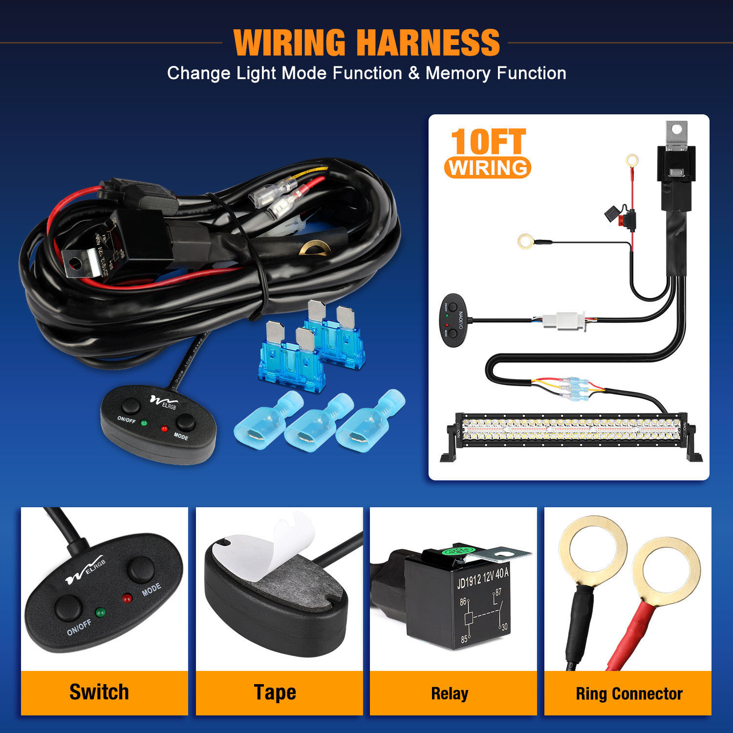 240W Light Bars 4x4 Vehicle LED Work Lights 22" ATV UTV Off Road Truck Light Bar