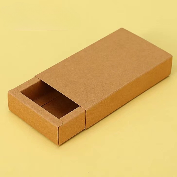Eco-Friendly Square Kraft Paper Packaging Drawer Sliding Gift Box for Branding Needs