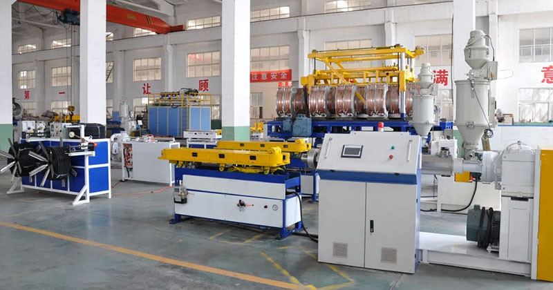 HDPE PE Corrugated Pipe Making Machine Single Wall Corrugated Pipe Extrusion Line High Temperature Resistant