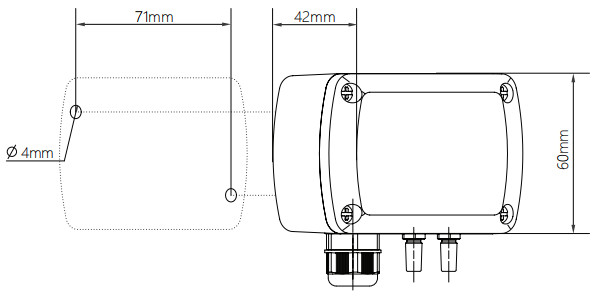 High Accuracy IP65 Differential Pressure Transducer 4-20mA