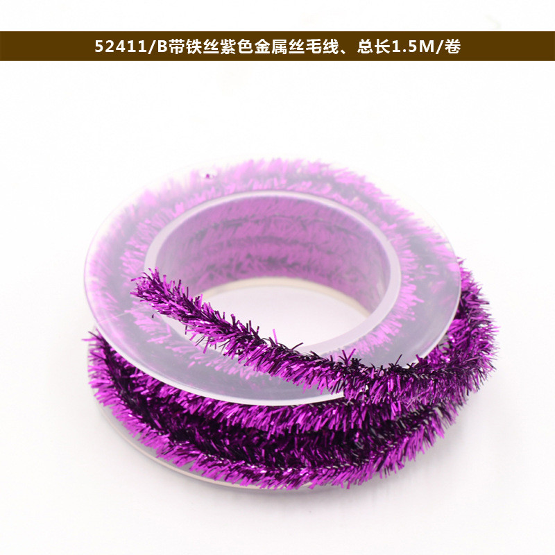 Shinny Wired Wrapping Paper Rope 100m Paper Twist Rope Rose Silver
