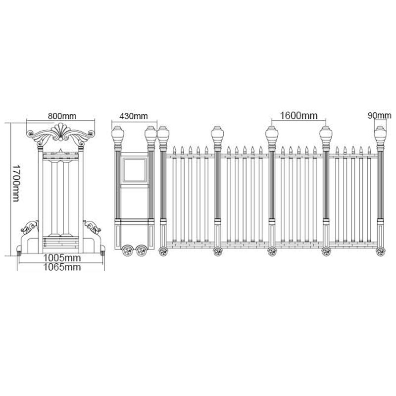 550W Industrial Electric Retractable Safety Gate With Sensor