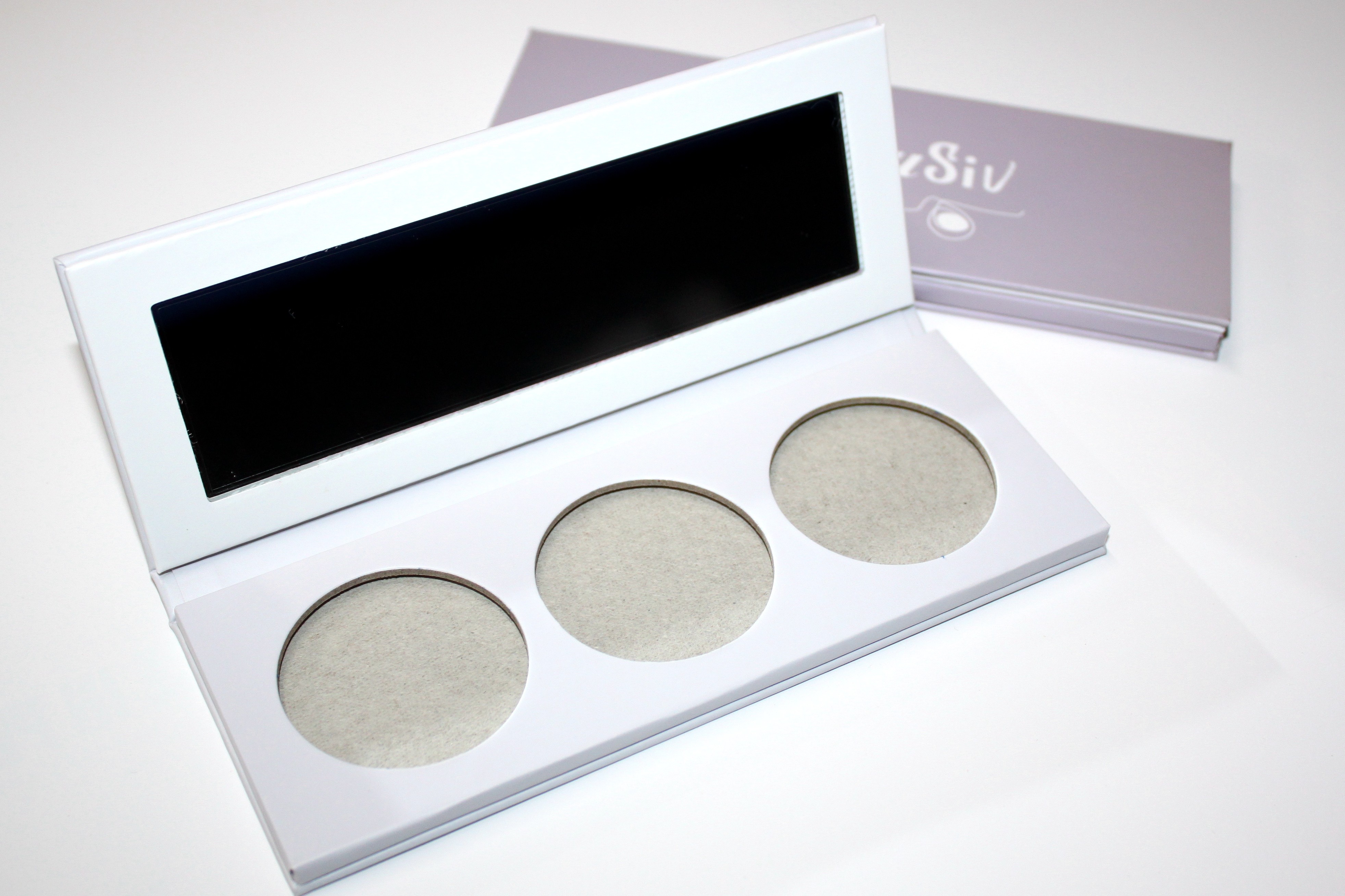 3 Pans Empty Blush Palette Diam 36MM Cmyk Colour Palette