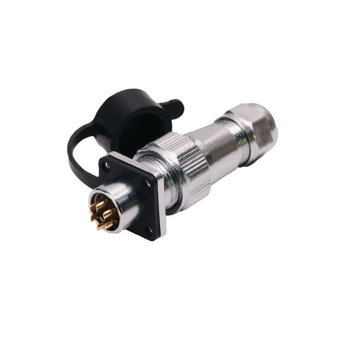 Straight Shell Circular Plastic Connectors Metal Shielded 5pins 6pins 7pins 9pins