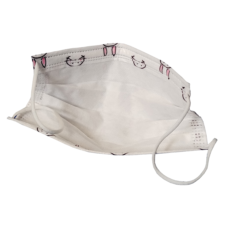 Disposable Non Woven Printed Face Mask With Ear Loop Highly Breathable
