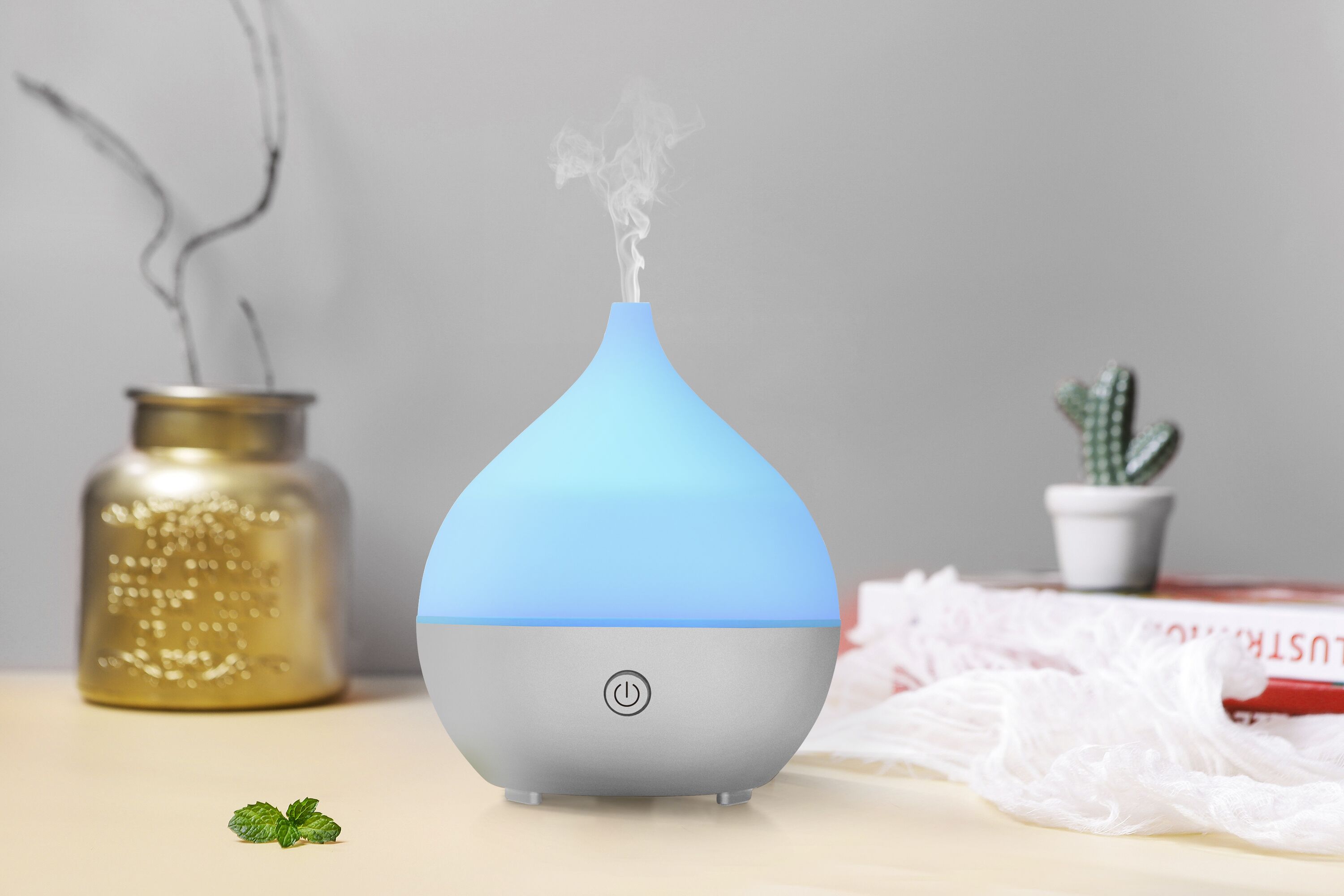 Home 200ml Essential Oil Wooden Aroma Diffuser Electric Anti Corrosion PP