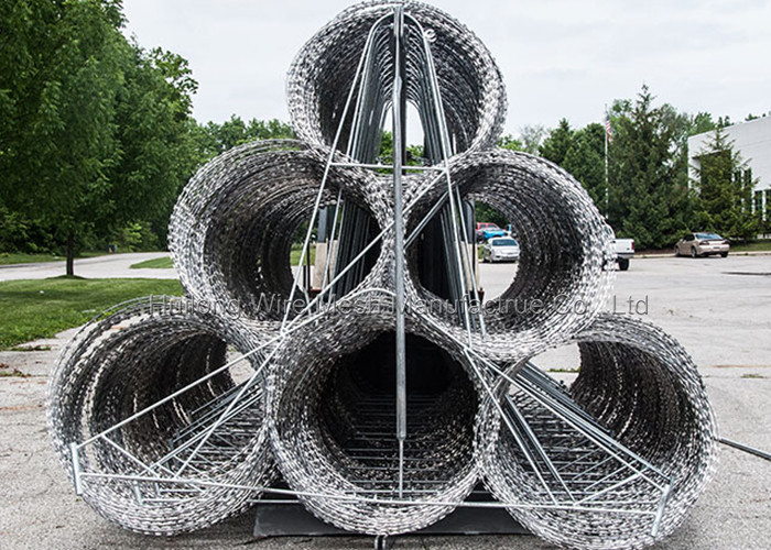 ASTM Single Loop Concertina Razor Wire Fence 2mm