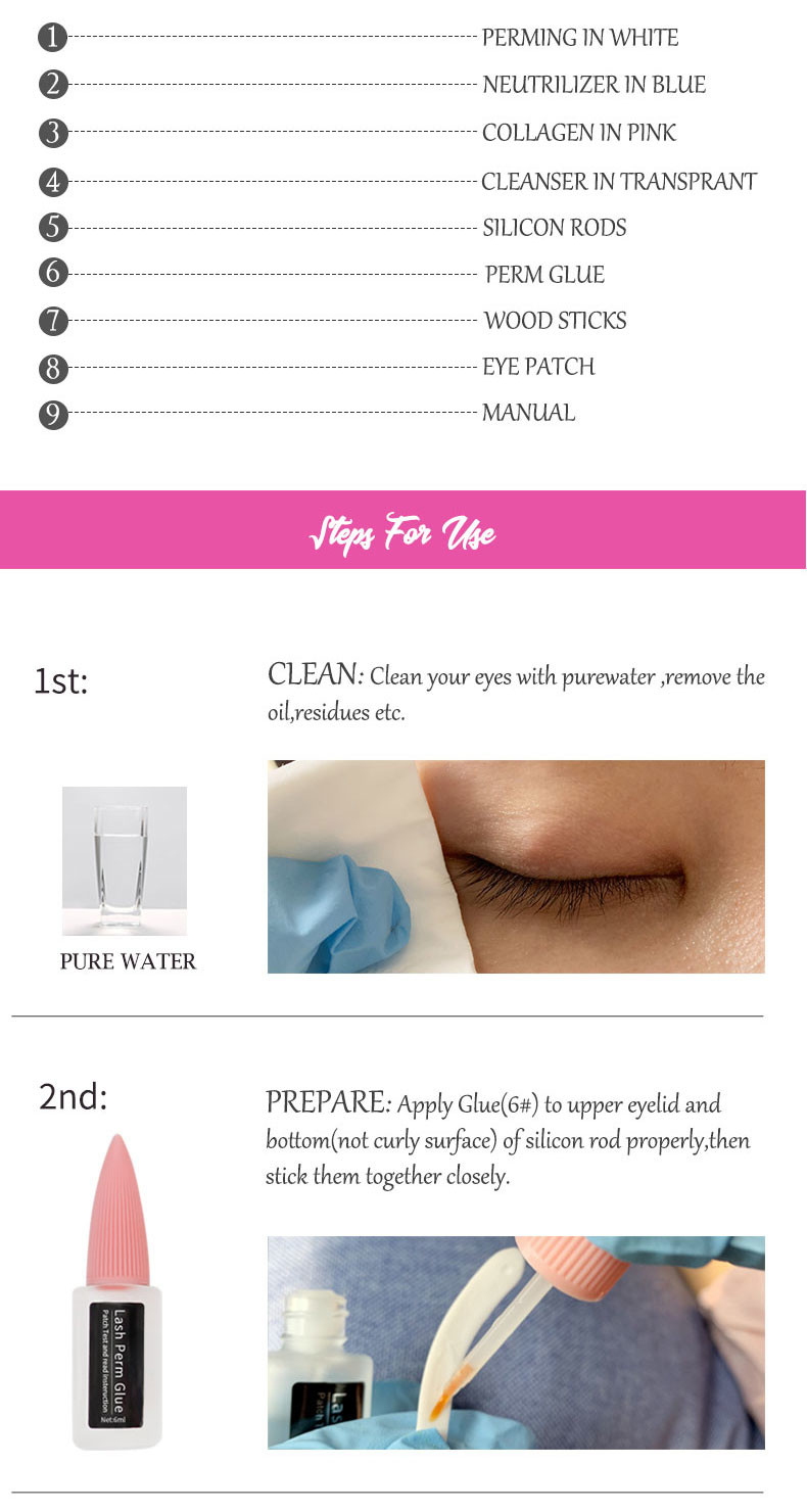 Professional Lash Lifting Eyelash Perming Curler Eyelash Extensions Wave Lift Kit MSDS