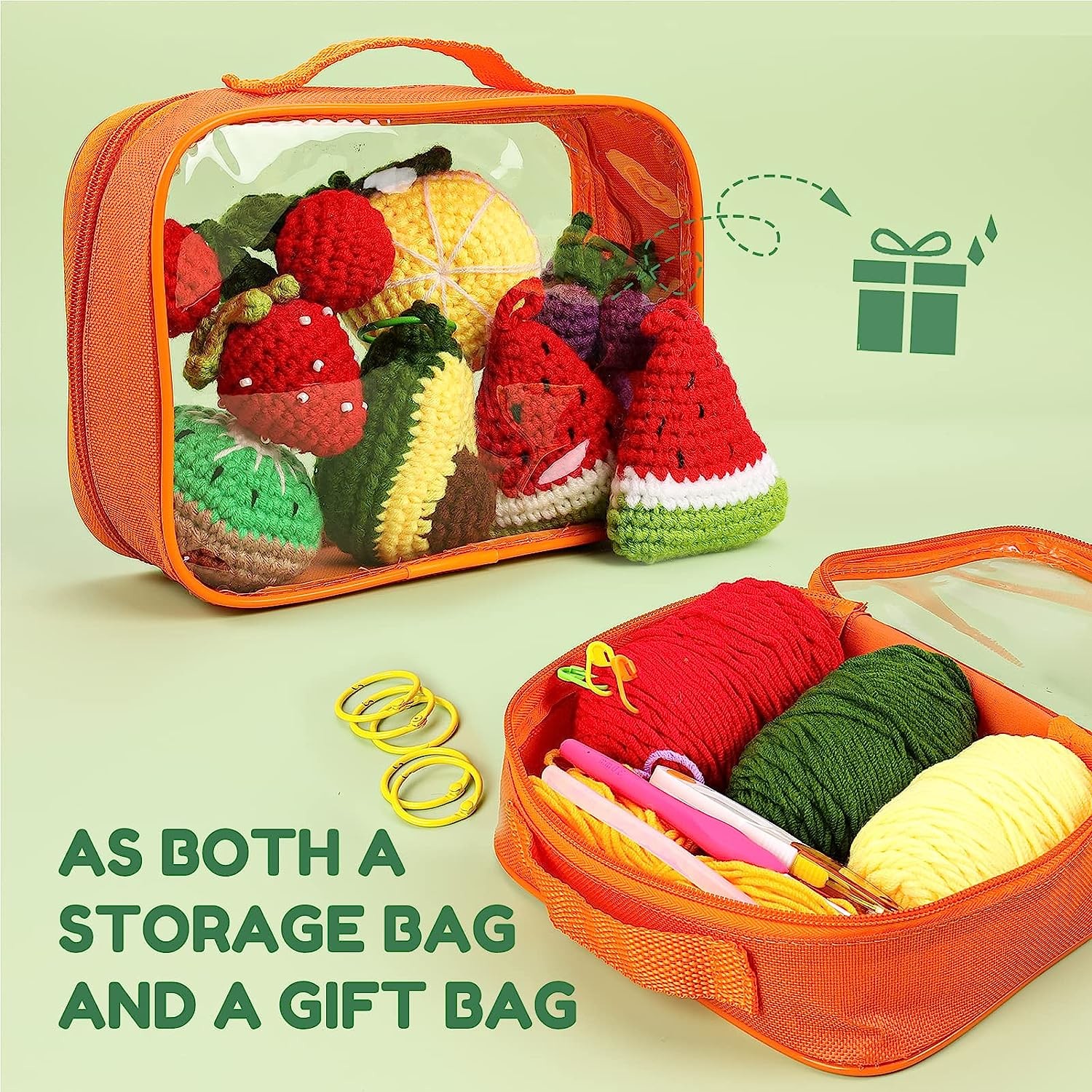 Beginner Crochet Kit - Hand-Crochet, Decorative Keychain, Crochet Kit for Beginners with Step-by-Step Instruction