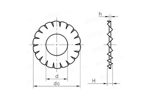 Type A Round Flat Washers Serrated Lock Washer Din 6798 With External Teeth
