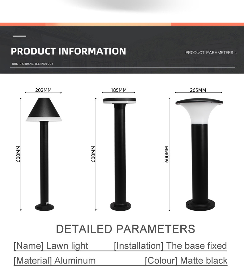 Decorative Lawn Solar Lights Bulbs E27 Patio Yard Lawn 265x600mm